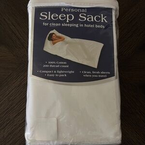 Personal 100% Cotton Sleep Sack 200 TC Travel Bed Sheet Hotel Clean Sleep